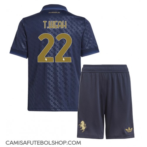 Camisa de time de futebol Juventus Timothy Weah #22 Replicas 3º Equipamento Infantil 2024-25 Manga Curta (+ Calças curtas)